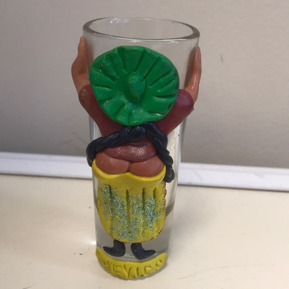 Mexico Souvenir Double Shot Glass Sombrero & Bare Butt - Picture 1 of 4
